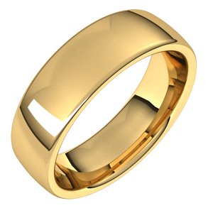 10K Yellow Or White Or Rose Gold 6 mm Comfort-Fit Standard Weight European-Style Band