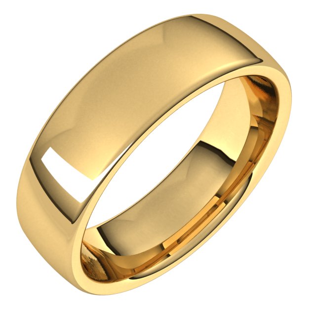 18K Yellow Or White Or Rose Gold Comfort-Fit Standard Weight European-Style Band