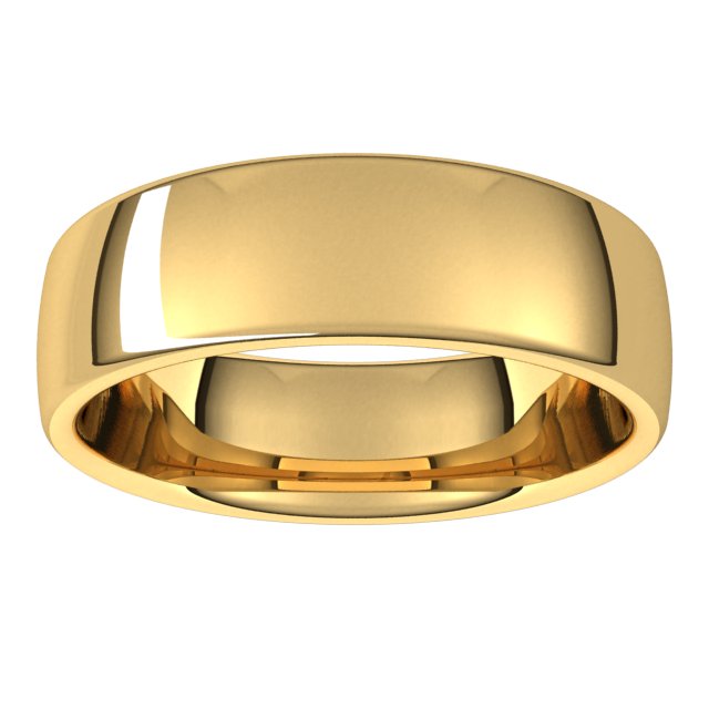 18K Yellow Or White Or Rose Gold Comfort-Fit Standard Weight European-Style Band