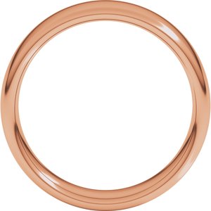 18K Yellow Or White Or Rose Gold Comfort-Fit European-Style Band