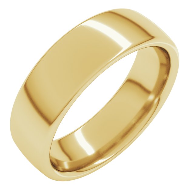 14K Yellow Or White Or Rose Gold Comfort-Fit Standard Weight European-Style Band