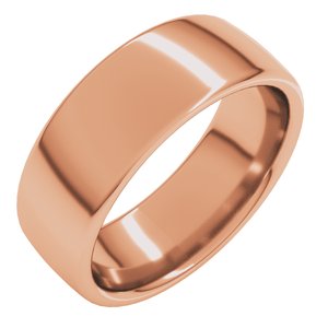 18K Yellow Or White Or Rose Gold Comfort-Fit European-Style Band
