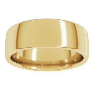 18K Yellow Or White Or Rose Gold Comfort-Fit European-Style Band