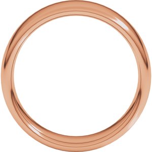18K Yellow Or White Or Rose Gold Comfort-Fit European-Style Band