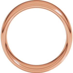 18K Yellow Or White Or Rose Gold Comfort-Fit European-Style Band