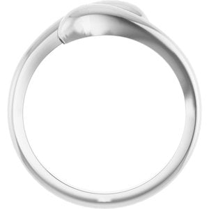 Sterling Silver Polished Domed Bypass Ring Size 7