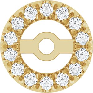 14K Yellow Gold 3.6 mm ID 1/10 CTW Natural Diamond French-Set Earring Jackets