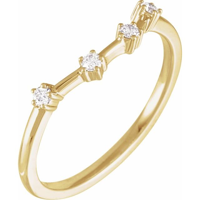 14K Yellow Or White Gold Round I1, H+ Polished Natural Diamond Zodiac Constellation Ring, Size 7