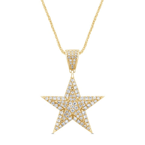 10K Yellow Gold 1.33-1.34 Cttw Diamond Star Charm