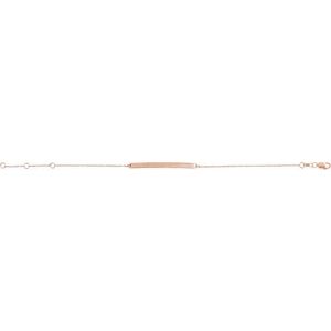 14K Rose Gold 40 X 3 Mm 6 1/2-7 1/2 In Polished Engravable Skinny Bar Bracelet