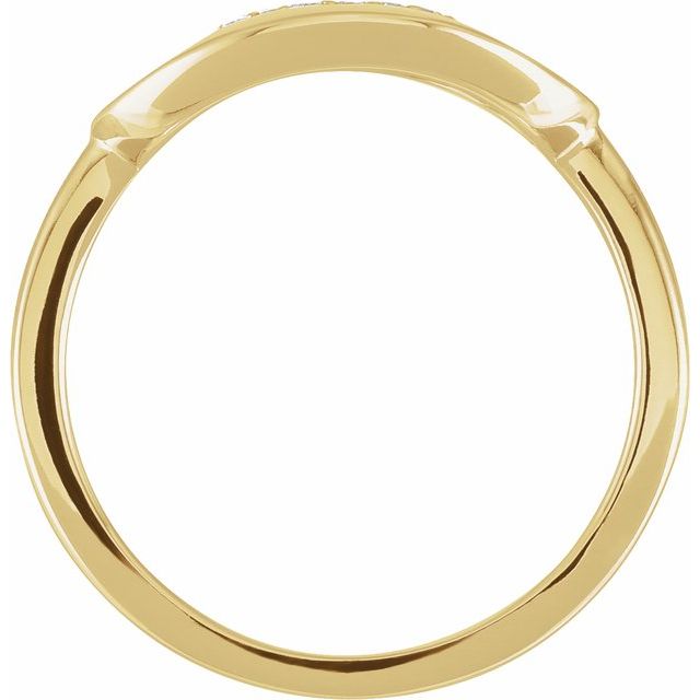 14K Yellow Or White Gold Round I1, H+ Polished Natural Diamond Initial A Signet Ring
