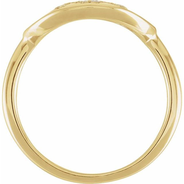 14K Yellow Or White Gold Round I1, H+ Polished Natural Diamond Initial A Signet Ring