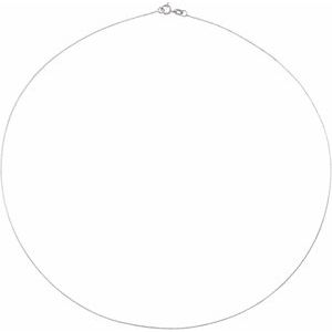 14K White Gold Diamond-Cut Cable Chain, Length: 24 In, Width: .65 Mm