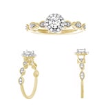 14K Yellow Or White Gold Diamond Ladies Ring