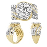 14K Yellow Gold 3.97-4.00 Cttw Diamond Ladies Ring