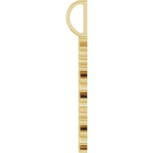 14K Yellow Gold 30.19 X 3.32 Mm Polished Vertical Mama Pendant