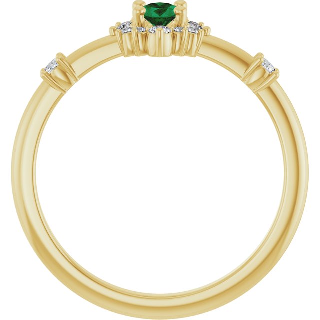 14K Yellow Or White Gold Oval 5 X 3 Mm Polished Natural Diamond Halo-Style Ring