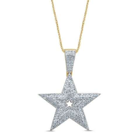 10K Yellow Gold 0.38- 0.43 Cttw Diamond Star Charm