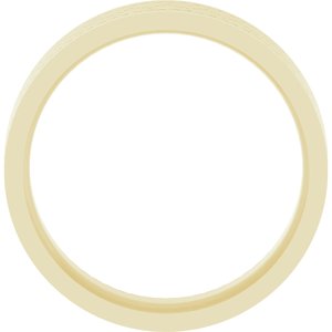 14K Yellow Gold 6 Mm Polished Patterned Wedding Band Size 10