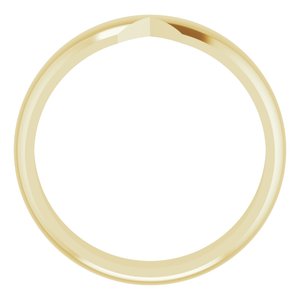 14K Yellow Gold 4 Mm Polished Double Notched Wedding Band Size 7