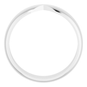14K White Gold 6 Mm Polished Double Notched Wedding Band Size 7