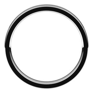 Platinum Satin/Polished Grooved Comfort-Fit Flat Band