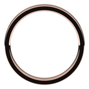 14K Yellow Or White Or Rose Gold Grooved Comfort-Fit Flat Band