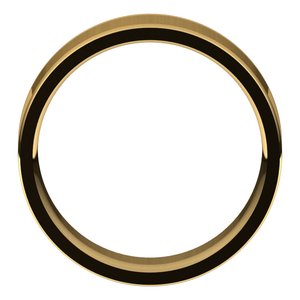 14K Yellow Or White Or Rose Gold Grooved Comfort-Fit Flat Band