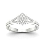 10K White Gold 0.10 Cttw Diamond Ladies Ring