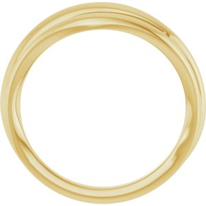 14K Yellow Gold Polished Negative Space Ring Size 7