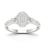 10K White Gold 0.10 Cttw Diamond Ladies Ring