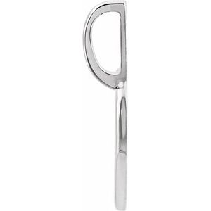 Sterling Silver Custom Message 18.27 X 10.96 Mm Polished Engravable Elongated Heart Pendant