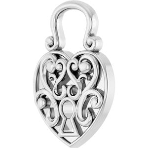 Sterling Silver 15.37 X 10.78 Mm Polished Vintage Lock Pendant