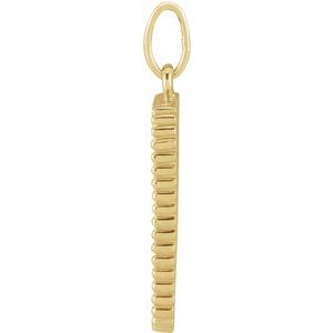 14K Yellow Gold Crescent Moon 20.2 X 9.42 Mm Polished Crescent Pendant