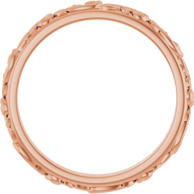 10K Yellow Or White Or Rose Gold 2.5 Mm Polished Sculptural Standard-Fit Band