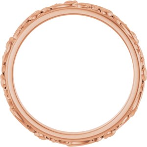 14K Yellow Or White Or Rose Gold Or Sterling Silver Or Platinum 2.5 mm Sculptural Band