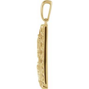 14K Yellow Gold 19.83 X 15.97 Mm Polished St. Michael Medal