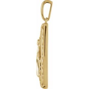 14K Yellow Gold 22.58 X 15 Mm Polished Miraculous Medal
