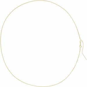 14K Yellow Gold Adjustable Threader Box Chain, Length: 16-22 In, Width: 1 Mm