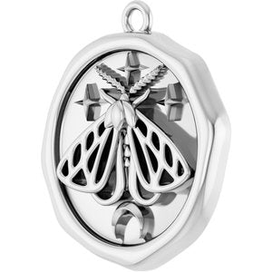 Sterling Silver Moth 23.46 X 15.7 Mm Polished Moth Pendant