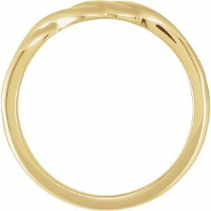 14K Yellow Gold Polished Twisted Band Size 7