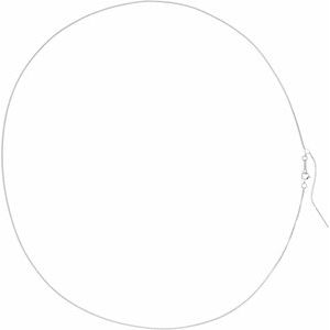 14K White Gold Adjustable Threader Box Chain, Length: 16-22 In, Width: 1 Mm