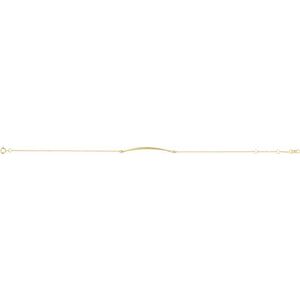 14K Yellow Gold 36.84 X 4.38 Mm 6 1/2-7 1/2 In Polished Curved Bar Bracelet