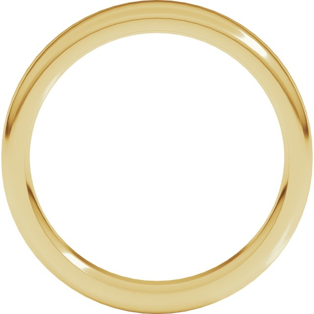 14K Yellow Or White Gold Or Platinum Heavyweight Comfort-Fit Round Edge Flat Band