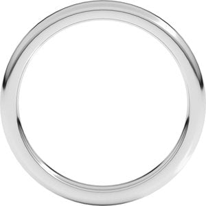 14K Yellow Or White Gold 3 Mm Flat Comfort Fit Heavy With Round Edge Band