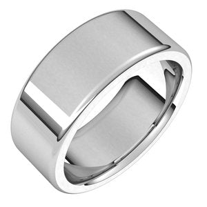 14K Yellow Or White Gold 9 Mm Flat Comfort Fit Heavy With Round Edge Band