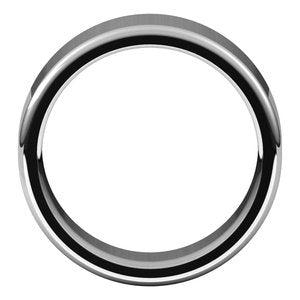 10K White Gold 9 Mm Heavyweight Flat Comfort Fit Heavy With Round Edge Band Size 6