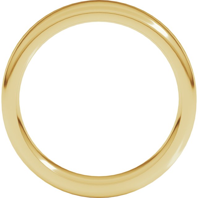 14K Yellow Or White Gold Or Platinum Heavyweight Comfort-Fit Round Edge Flat Band