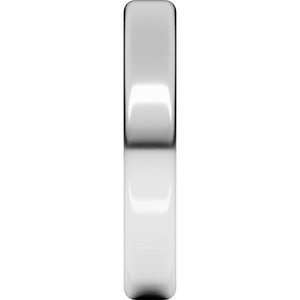 18K Yellow Or White Or Rose Gold Lightweight Round-Edge Comfort-Fit Flat Band