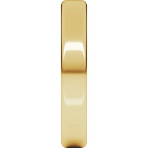 18K Yellow Or White Or Rose Gold Lightweight Round-Edge Comfort-Fit Flat Band